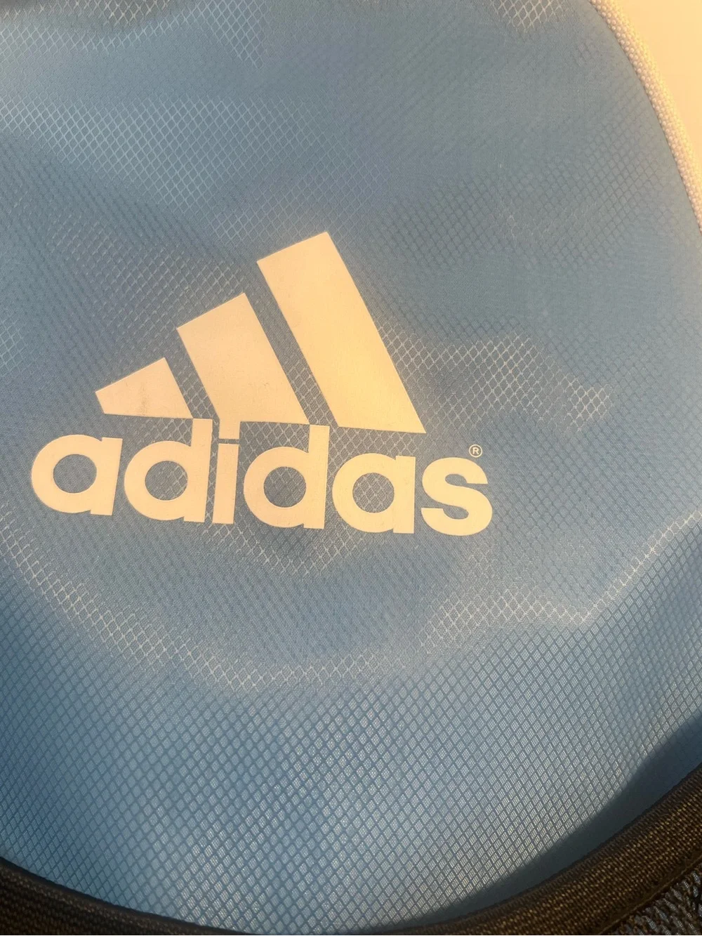 Rare adidas Baby Blue and Black Slingback Spring Load Backpack with Mesh Front. - Picture 5 of 16